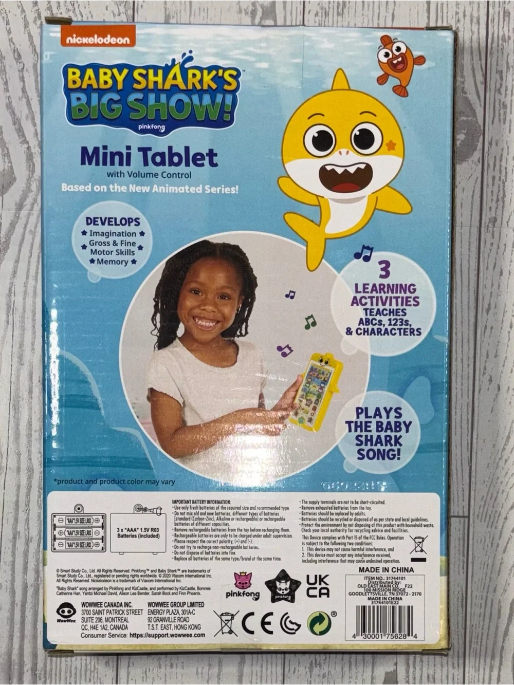 Baby Shark Mini Tablet Toy Pinkfong Nickelodeon Learning Toy NEW